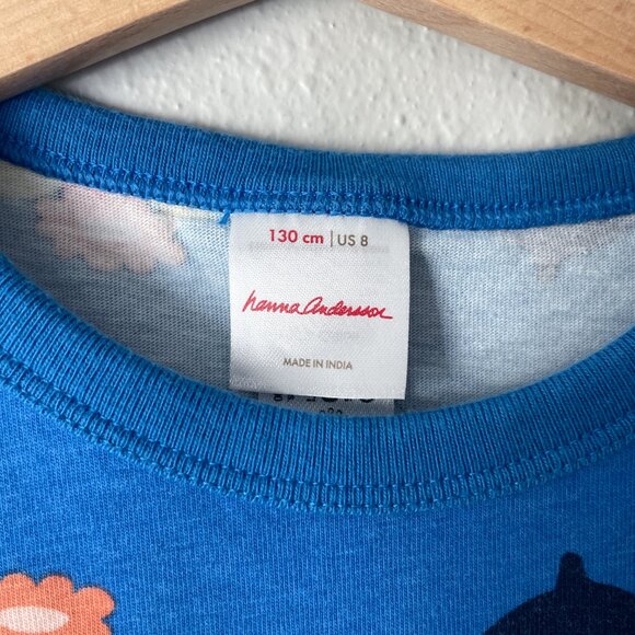 Hanna Andersson Print T-Shirt Dress Daffodil On Equator 8 (130) - Picture 8 of 10